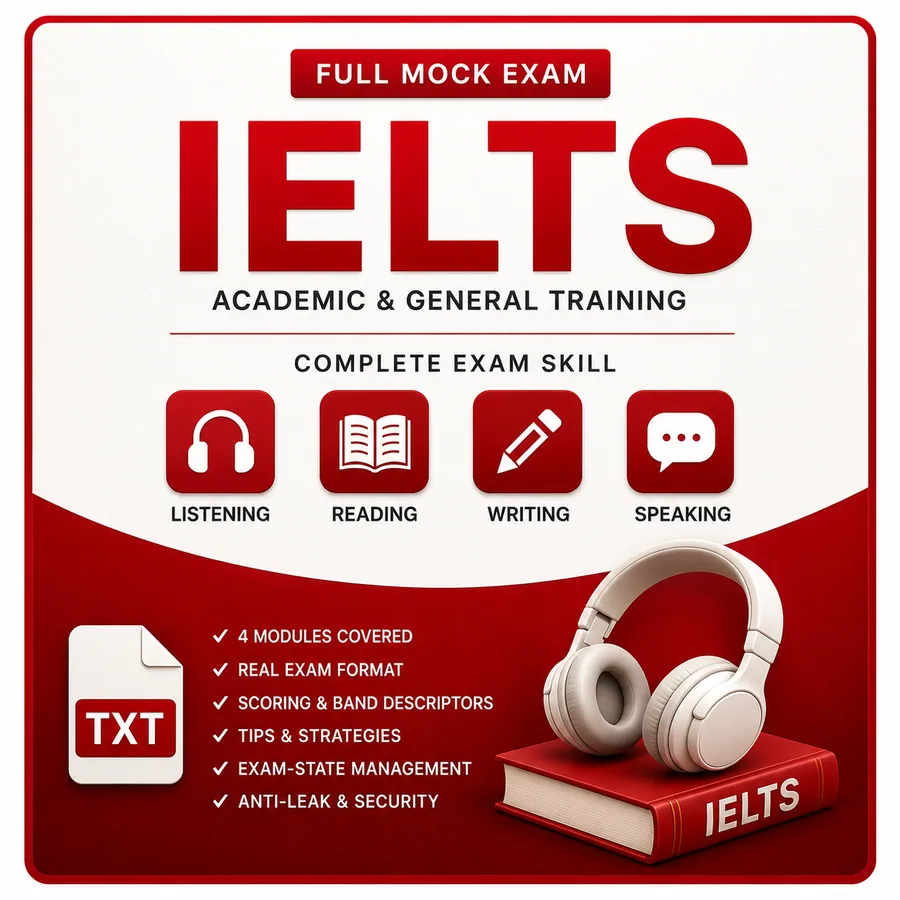IELTS Academic full mock exam AI Skill product cover
