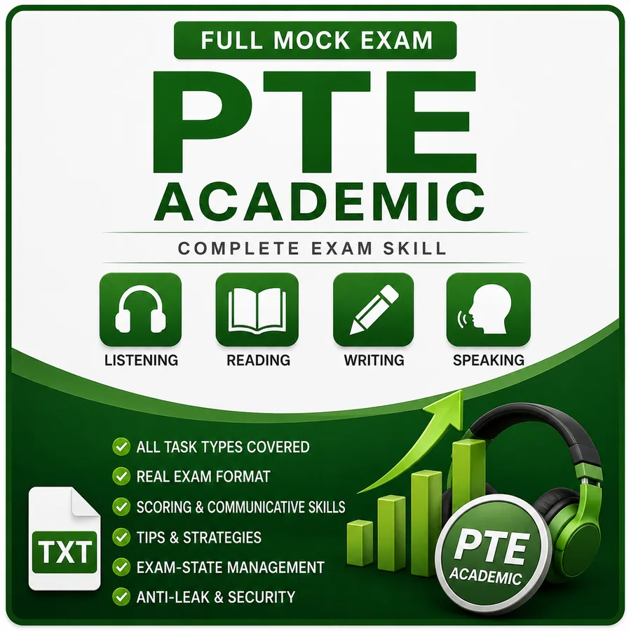 PTE Academic full mock exam AI Skill product cover